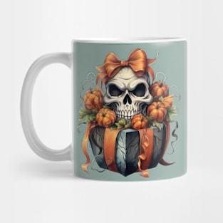 Halloween Skull gift Pumpkin Mug